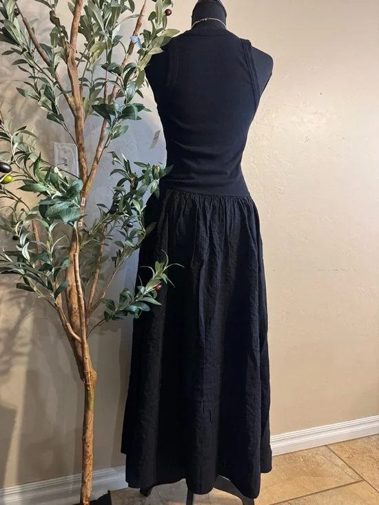 Aerie Black Midi Dress - Picture 8 of 9